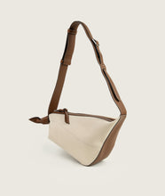 Load image into Gallery viewer, Furoshiki Crossbody Bag M Canvas Ivory-Caramello