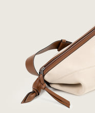 Load image into Gallery viewer, Furoshiki Crossbody Bag M Canvas Ivory-Caramello