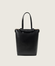 Load image into Gallery viewer, Pazar Tote Nano Grape leather Black with black stitching