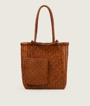 Load image into Gallery viewer, Pazar Book Tote Tan Handwoven Leather