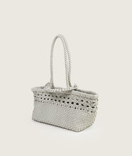 Load image into Gallery viewer, Pazar Tote Boat Wiener Geflecht White Handwoven Leather