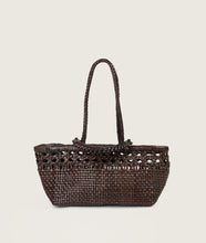 Load image into Gallery viewer, Pazar Tote Boat Wiener Geflecht Brown Handwoven Leather