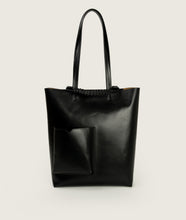 Load image into Gallery viewer, Pazar Book Tote Black Leather