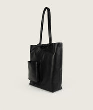 Load image into Gallery viewer, Pazar Book Tote Packable Black Leather
