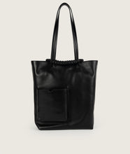 Load image into Gallery viewer, Pazar Book Tote Packable Black Leather