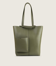 Load image into Gallery viewer, Pazar Book Tote Olive Green Soft Leather