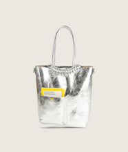 Load image into Gallery viewer, Pazar Book Tote Nano Silver Lamb Leather