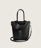 Load image into Gallery viewer, Pazar Book Tote Nano Black Smooth Leather
