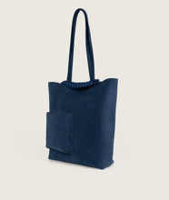 Load image into Gallery viewer, Pazar Book Tote Denim Suede Leather