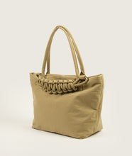Load image into Gallery viewer, Pazar Tote M beige plant dyed nylon I side view I white background