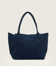 Load image into Gallery viewer, Pazar Tote M Navy plant dyed nylon I back view I white background