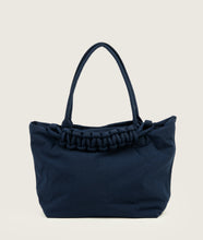 Load image into Gallery viewer, Pazar Tote M Navy plant dyed nylon I front view I white background