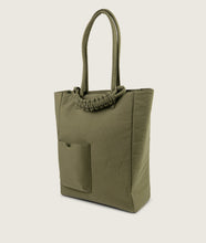 Load image into Gallery viewer, Pazar Book Tote Olive Plant Dyed Nylon