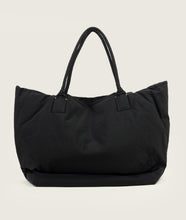 Load image into Gallery viewer, Pazar Tote XL Charcoal black plant dyed nylon I back view I white background