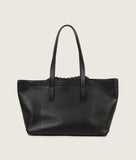 Load image into Gallery viewer, Reins Tote Bag M Black Soft Cow Leather