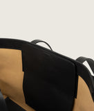 Load image into Gallery viewer, Reins Tote Bag M Black Soft Cow Leather