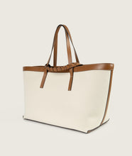 Load image into Gallery viewer, Reins Tote Bag Canvas XL Caramello/Ivory