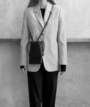 Load image into Gallery viewer, Bourse Bag Silver Soft Lamb Leather